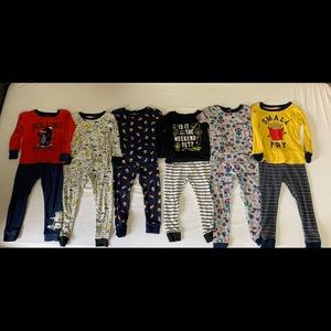 Lot of Carters boys pajamas